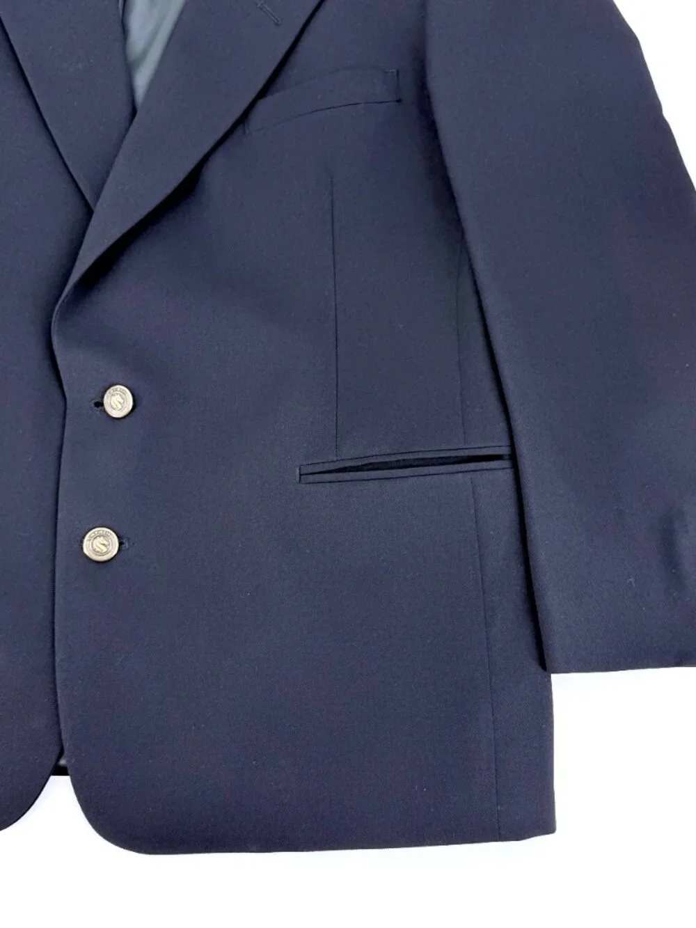 Vintage Pierre Cardin Navy Sport Coat Blazer USA Gold Buttons Size 44